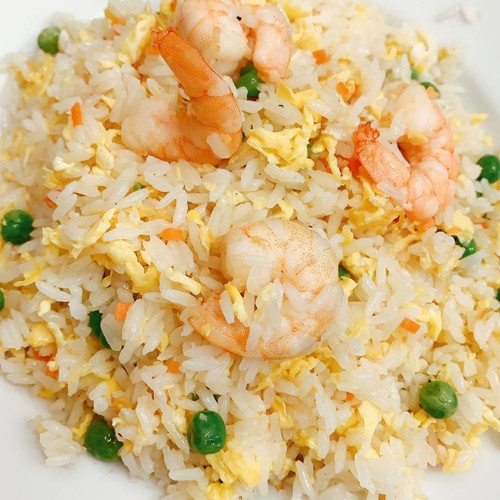 Arroz frito con gambas
