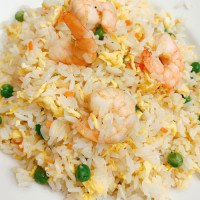Arroz frito con gambas
