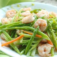 Gambas con verduras