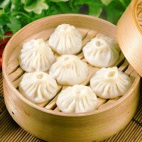 Xiao Long Bao,relleno de verdura y lomo al vapor