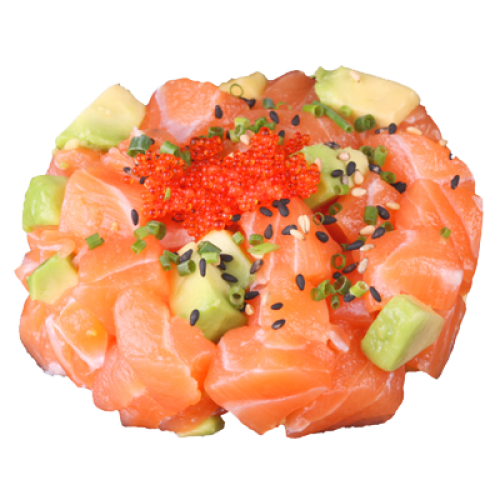 Gunkan tartar salmón