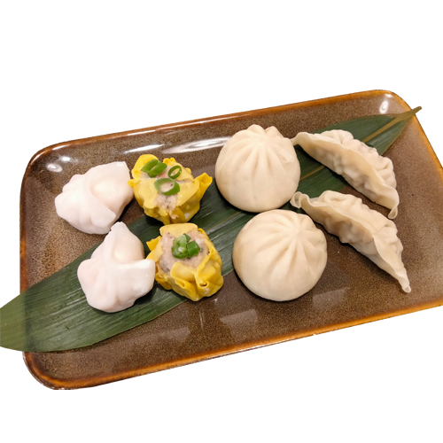 Dim sum mixto al vapor